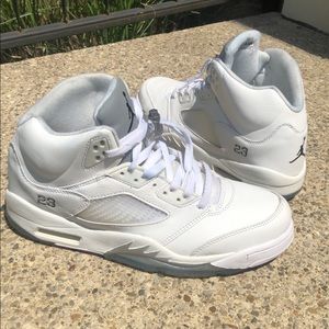 Air Jordan 5 White Metallic